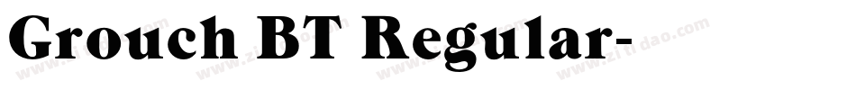Grouch BT Regular字体转换